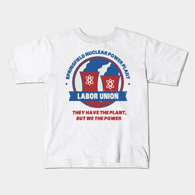 Springfield Nuclear Power Plant Labor Union Kids T-Shirt by winstongambro